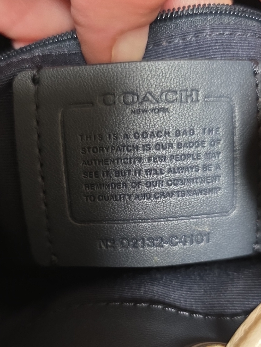 Coach Dempsey Drawstring Bucket Bag in signature denim with Wallet . - Picture 12 of 15